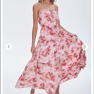 *NWT* Tie-Dye Wash Maxi Dress Rose Medium